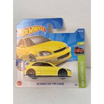 Hot Wheels 1:64 Honda Civic Type R (EK9) 1999 yellow